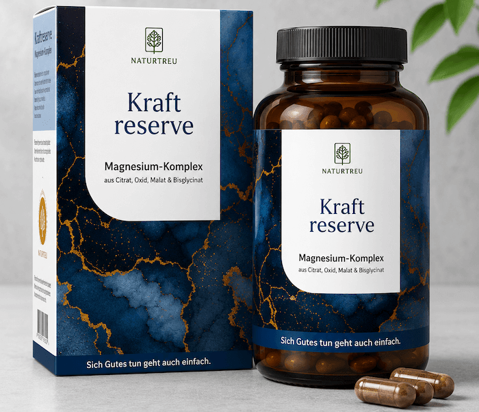naturtreu Kraftreserve Magnesium Komplex – 180 Kapseln hochdosiert vegan