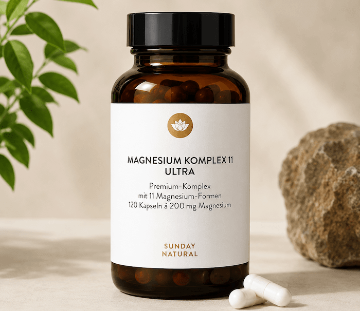 Sunday Natural Magnesium Komplex 11 Ultra – Premium Supplement in Braunglasdose